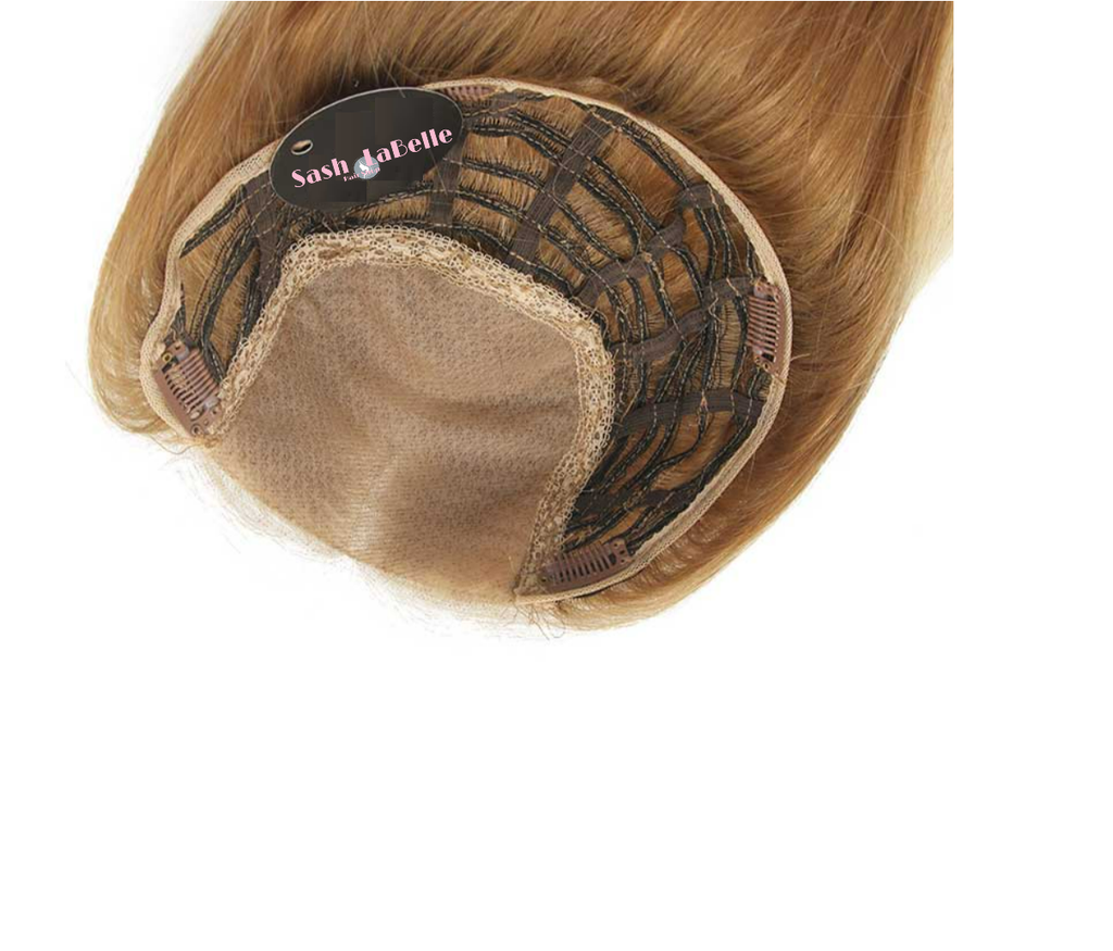 Dirty Blonde Hair Topper Canada| Natural Silk Base Lace Front