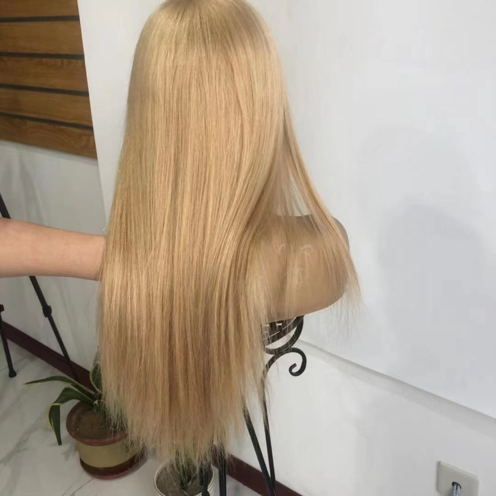 Dirty Blonde 100% Remy Hair Wigs for thin hair