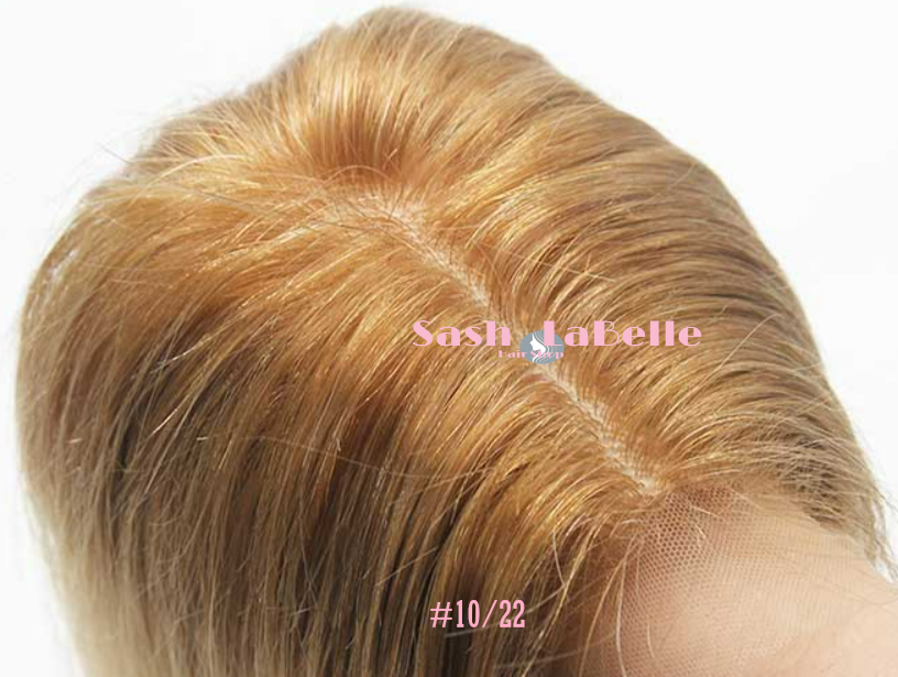 Dirty Blonde Hair Topper Canada| Natural Silk Base Lace Front