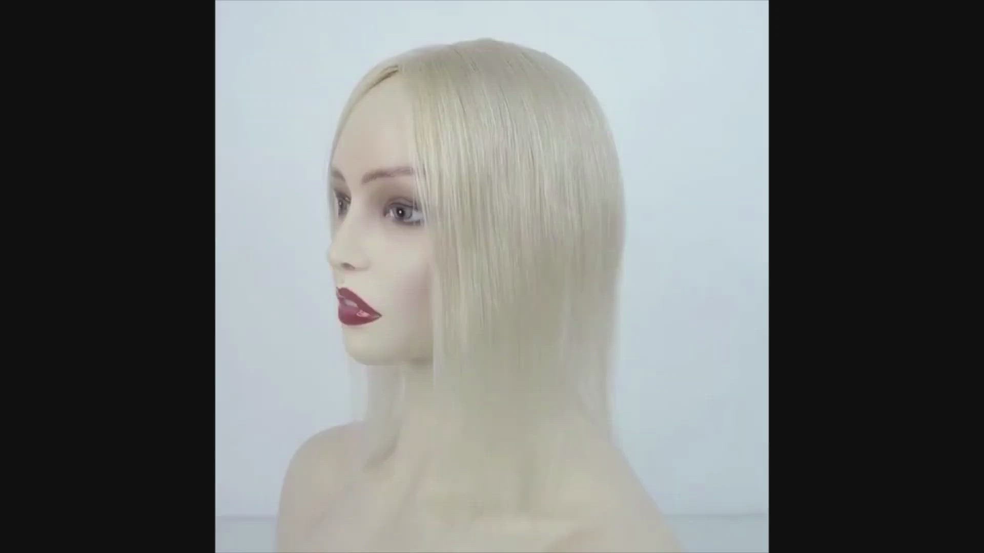 100% Remy Human Hair Platinum Blonde Hair Topper Canada