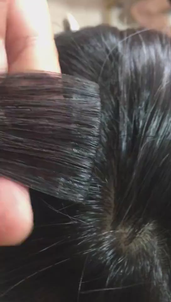 Invisible PU tape-in Skin Weft  Hair Extension - Off Black