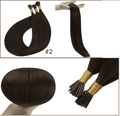 100% Espresso (Darker) Brown 100% Remy Human Hair I Tip Extensions 18- 26inch Pre Bonded i-Tip Hair Extensions 1g/s 50-100gram
