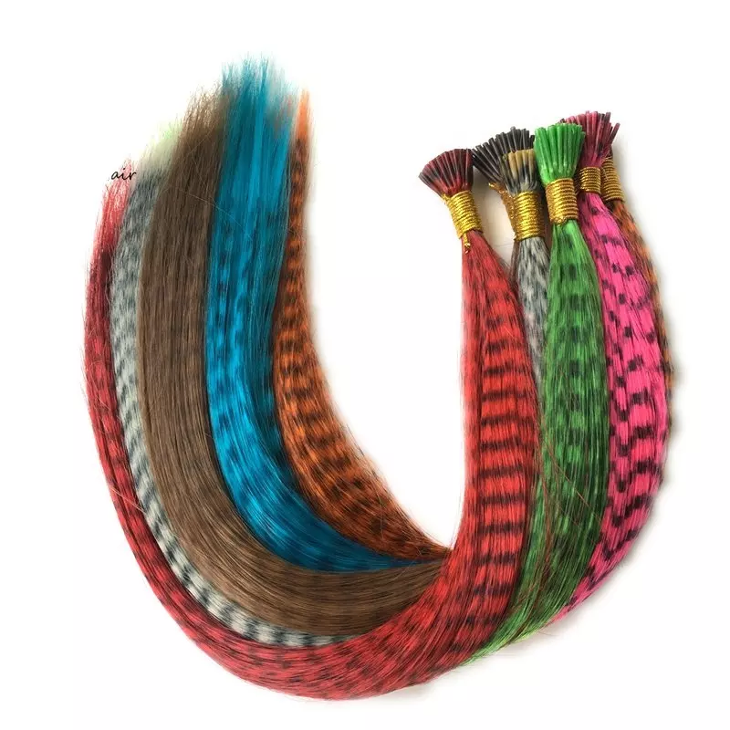 18" red Feather Hair rooster feather hair extensions Kit