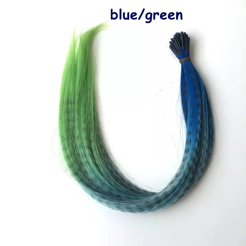 18" Blue Feather Hair rooster feather hair extensions Kit