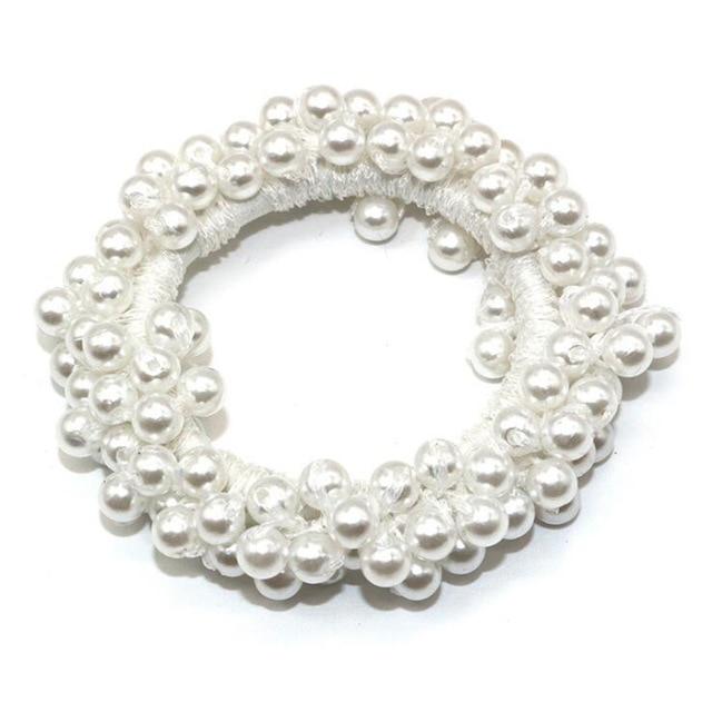 Glamorous Pearl Elastic Scrunchie - SashBeauty