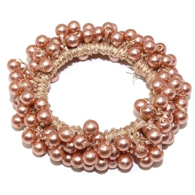Glamorous Pearl Elastic Scrunchie - SashBeauty