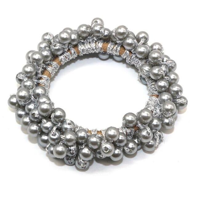 Glamorous Pearl Elastic Scrunchie - SashBeauty