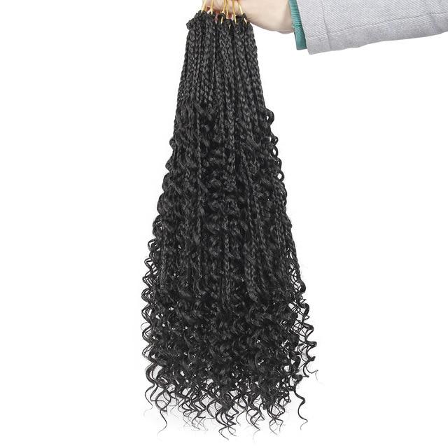 Goddess Bohemian Box braids hair Synthetic Crochet Braid 20inch Boho B –  Sashlabelle Hair Canada