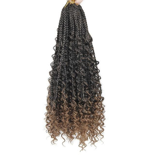 Goddess Bohemian Box braids hair Synthetic Crochet Braid 20inch Boho Braided Hair Extension - SashBeauty