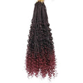 Goddess Bohemian Box braids hair Synthetic Crochet Braid 20inch Boho Braided Hair Extension - SashBeauty