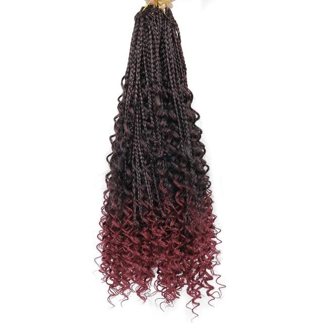 Goddess Bohemian Box braids hair Synthetic Crochet Braid 20inch Boho  Braided Hair Extension