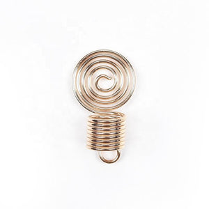 Golden/Bronze Metal Charm for Hair Braid and dreadlocs - SashBeauty