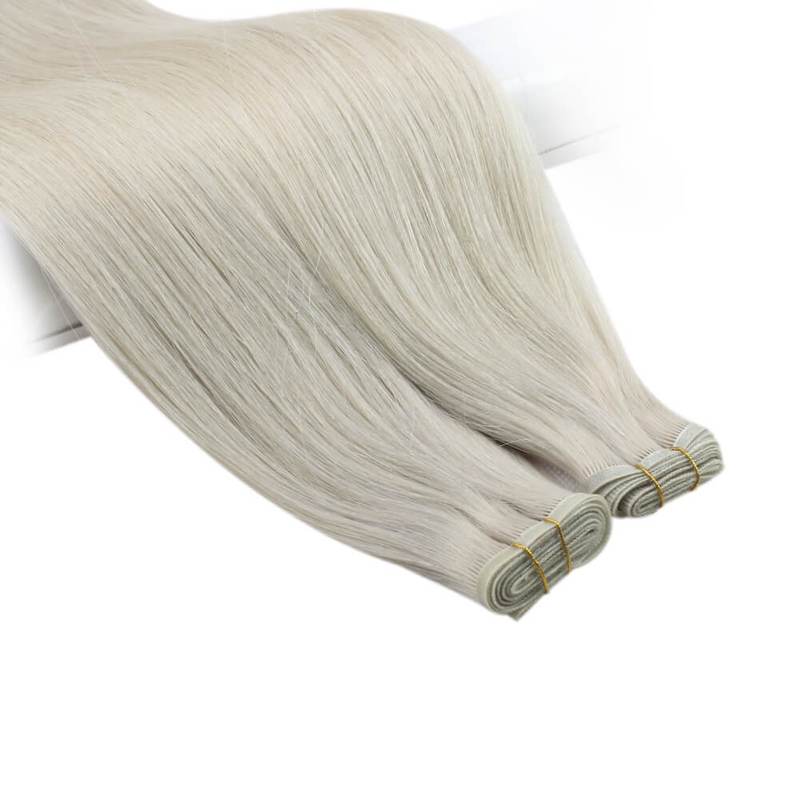 Gray Blonde Extra Thin Flat WEFT - SashBeauty