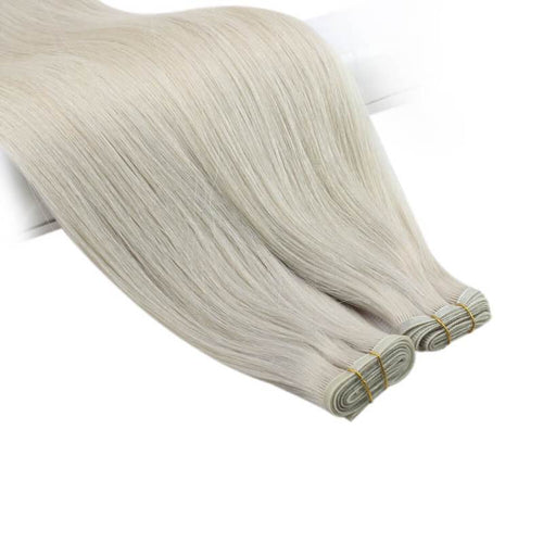 Gray Blonde Extra Thin Flat WEFT - SashBeauty