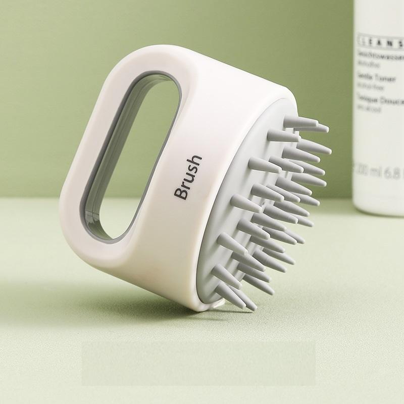 Grey Non Slip Hand Held Scalp Massage Brush - SashBeauty