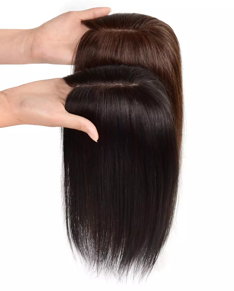 100% Remy Human Hair Chocolate Brown Hair Topper Canada