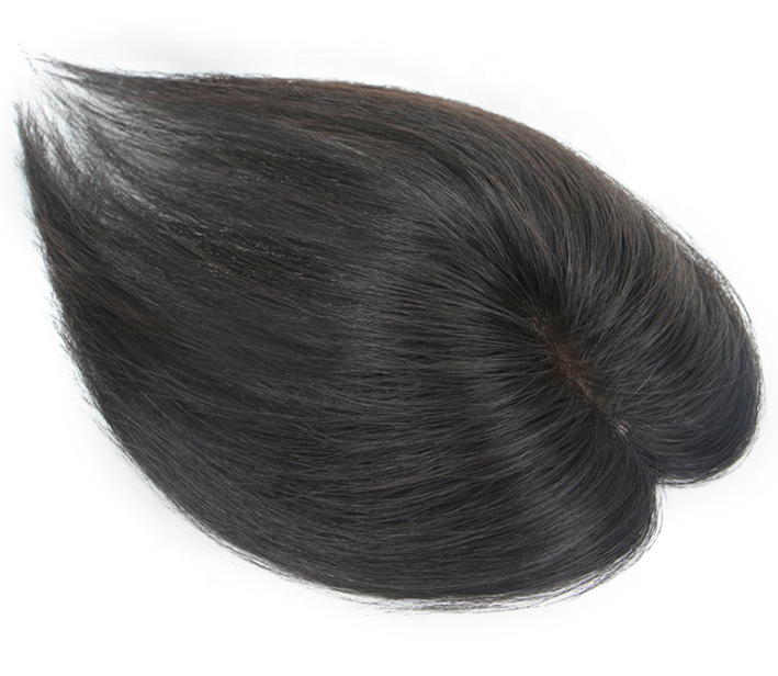 100% Remy Human Hair Off Black Hair Topper Canada
