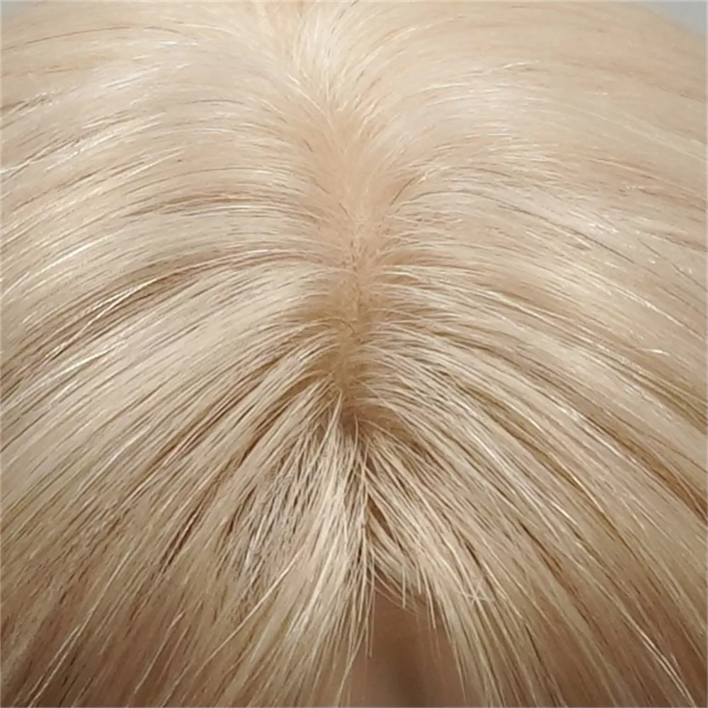 100% Remy Human Hair Platinum Blonde Hair Topper Canada