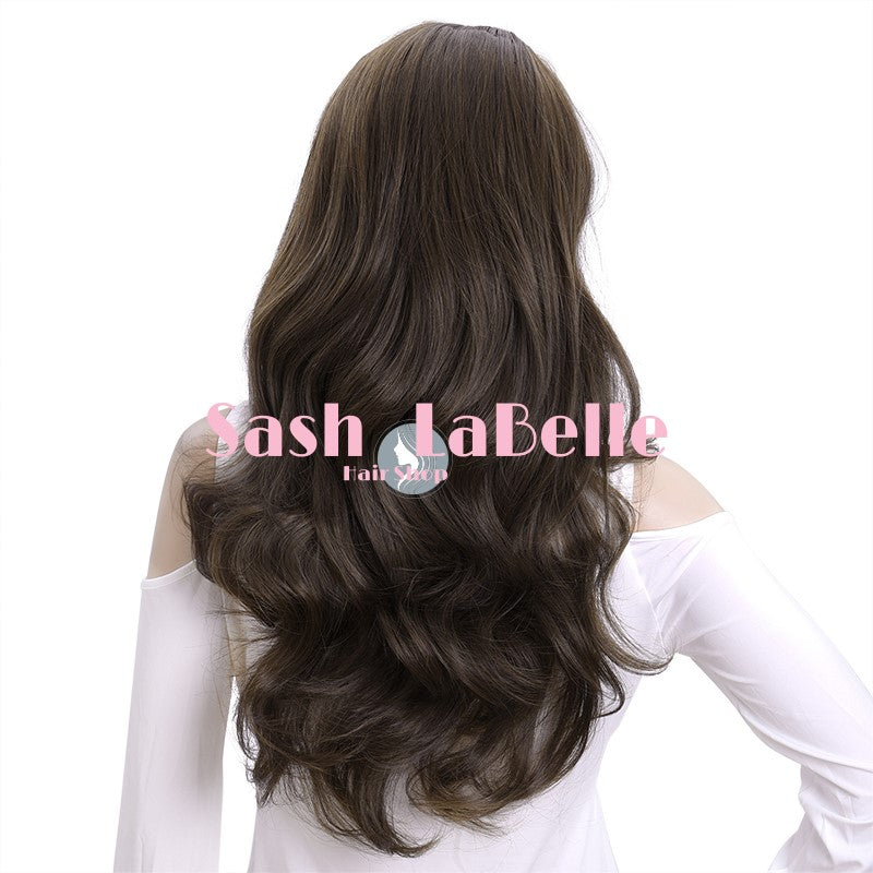 Dark Brown Half Wig