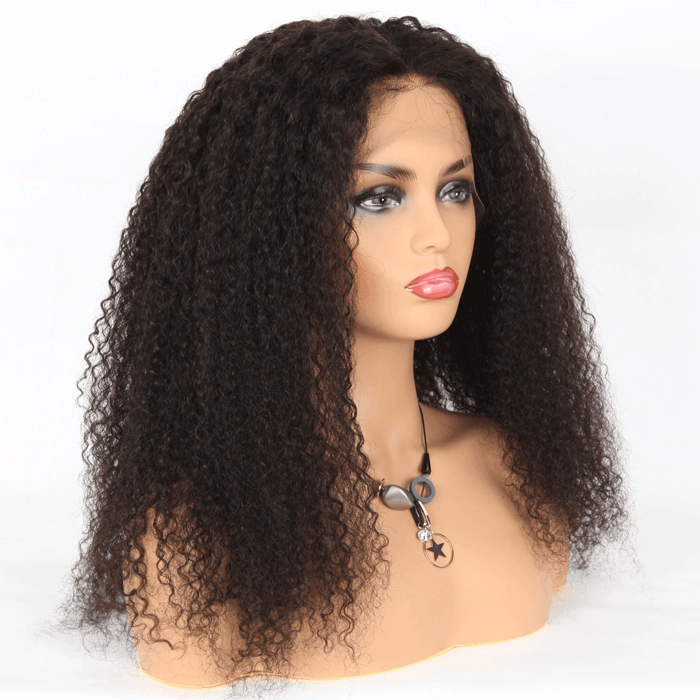 HD Lace Frontal - Remy human hair Curly Wig- Chocolate Brown - SashBeauty