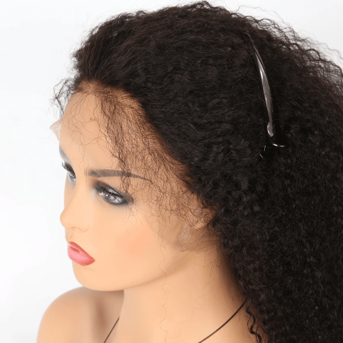 HD Lace Frontal - Remy human hair Curly Wig- Chocolate Brown - SashBeauty