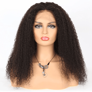 HD Lace Frontal - Remy human hair Curly Wig- Chocolate Brown - SashBeauty