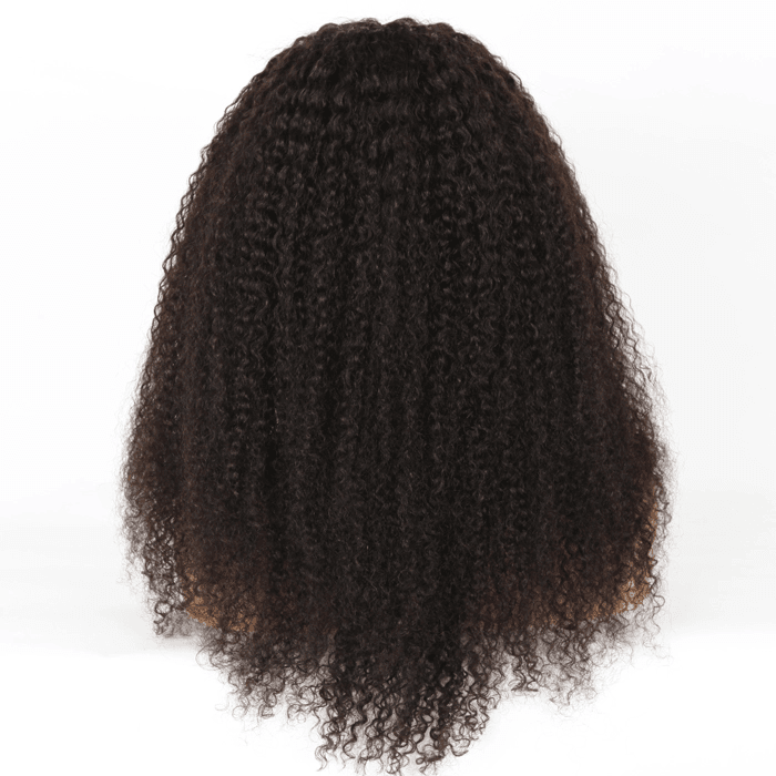 HD Lace Frontal - Remy human hair Curly Wig- Chocolate Brown - SashBeauty