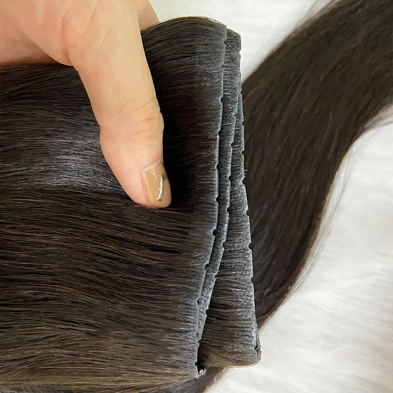 NO SEWING, NO GLUE, Hole Weft 100% Human Hair Extensions 100-160g/Pack