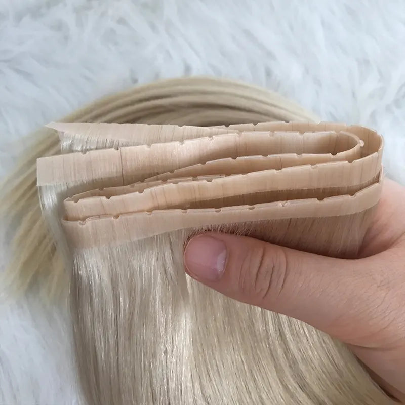 NO SEWING, NO GLUE, Hole Weft 100% Human Hair Extensions 100-160g/Pack