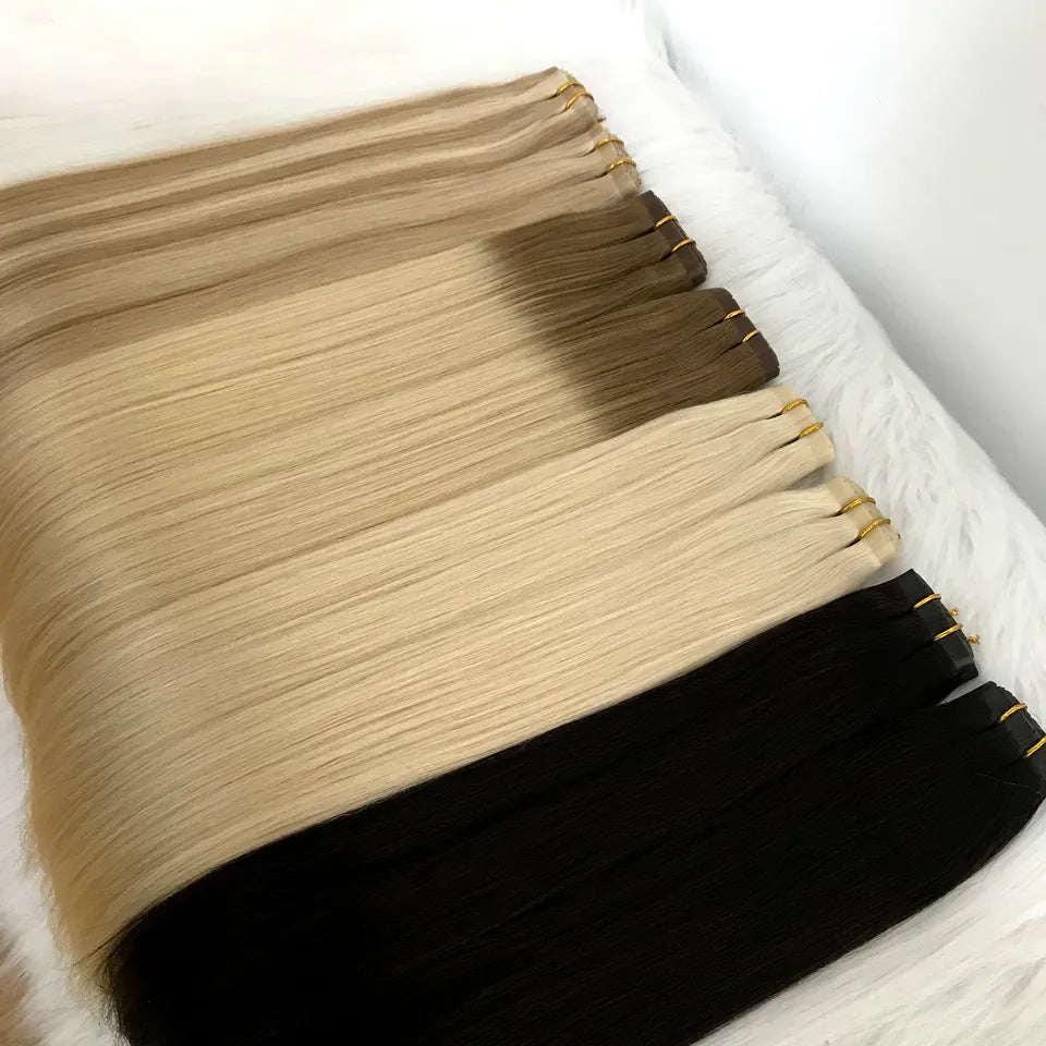 NO SEWING, NO GLUE, Hole Weft 100% Human Hair Extensions 100-160g/Pack