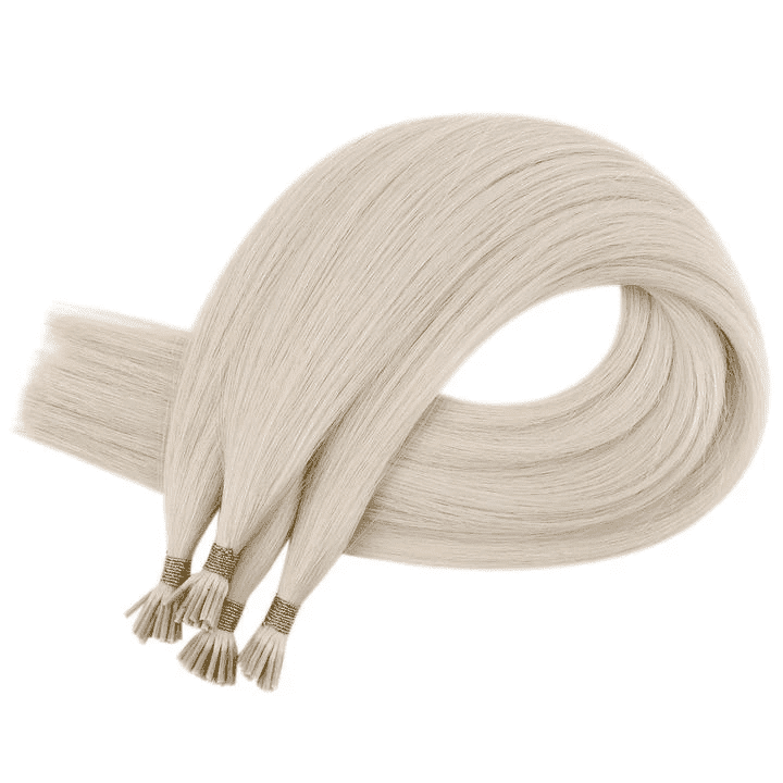 Bleach Blonde 100% Remy Human Hair I Tip Extensions 18- 24inch Pre Bonded i-Tip Hair Extensions 1g/s 50gram