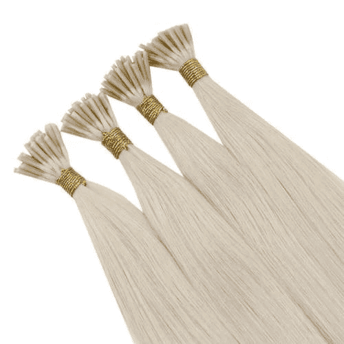 Bleach Blonde 100% Remy Human Hair I Tip Extensions 18- 24inch Pre Bonded i-Tip Hair Extensions 1g/s 50gram