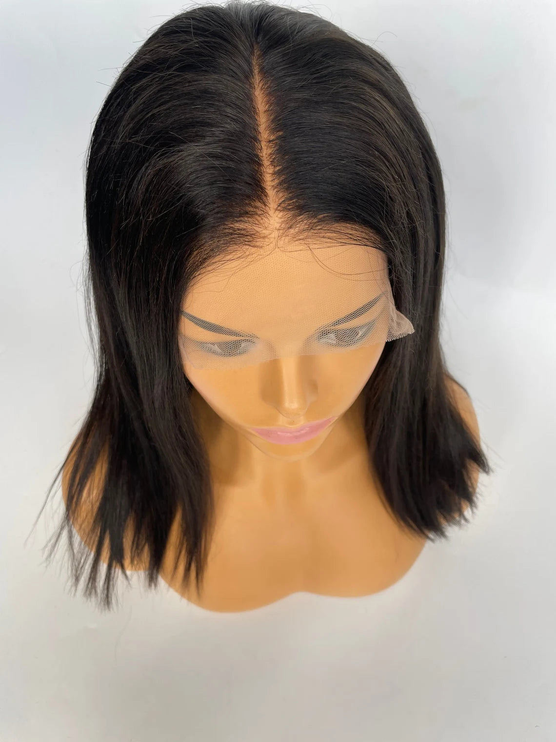 13" by 4" Lace Frontal 100% Remy human hair Wig - Natural Straight Jet Black