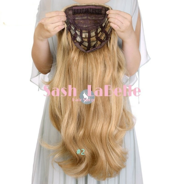 Dirty Blonde highlights Half Wig