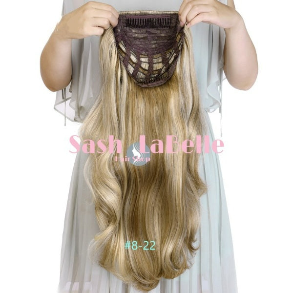Platinum Blonde highlights Half Wig
