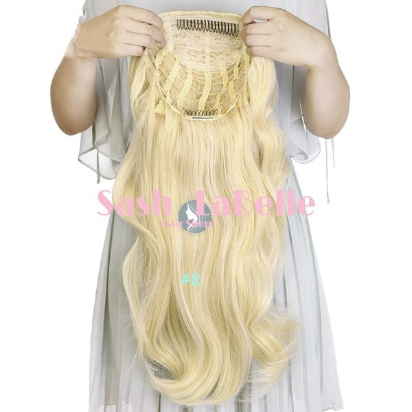 Platinum Blonde highlights Half Wig
