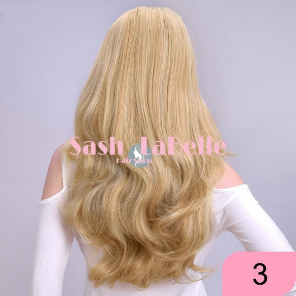 Dirty Blonde highlights Half Wig