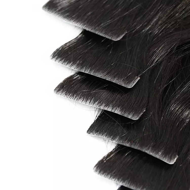 Injected invisible PU tape -in Extension - Jet Black hair extension