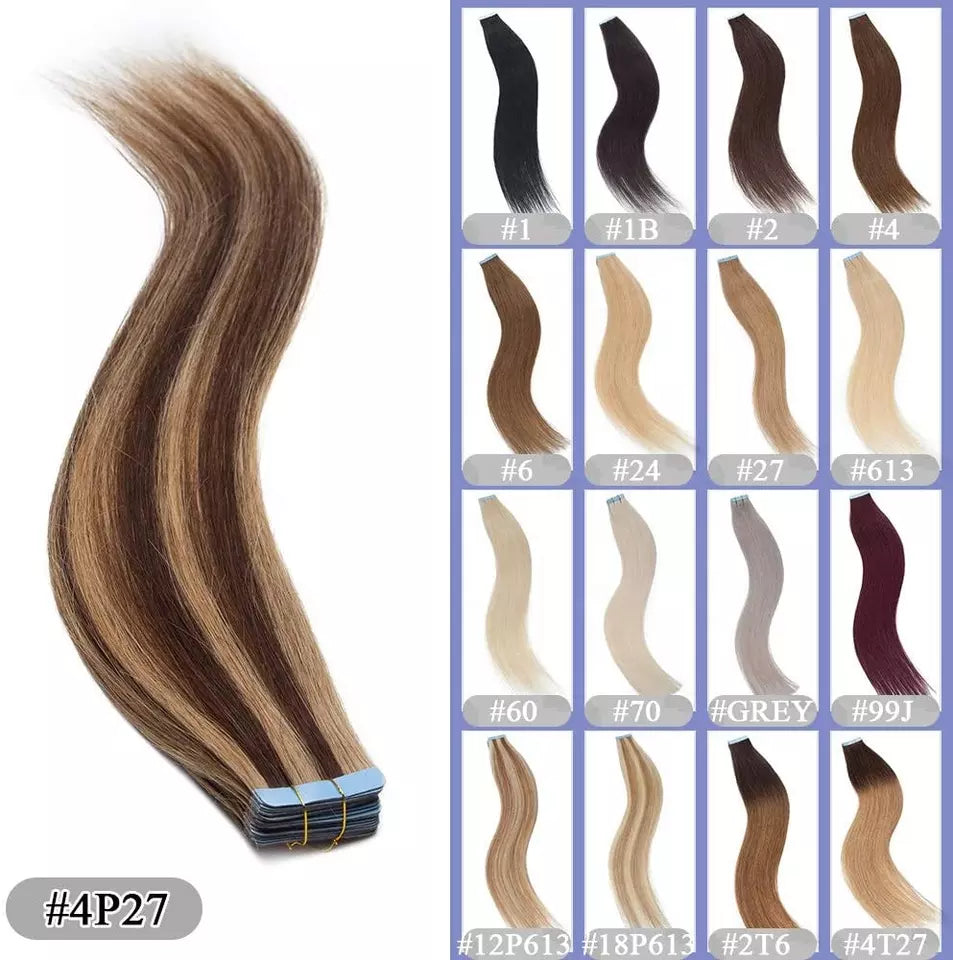 Invisible tape -in Extension - chocolate brown -#3