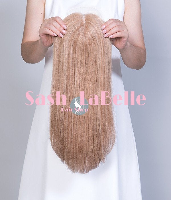 100% Remy Human Hair 5.5"X5.5"| Dirty Blonde Hair Topper Canada| Lace Front