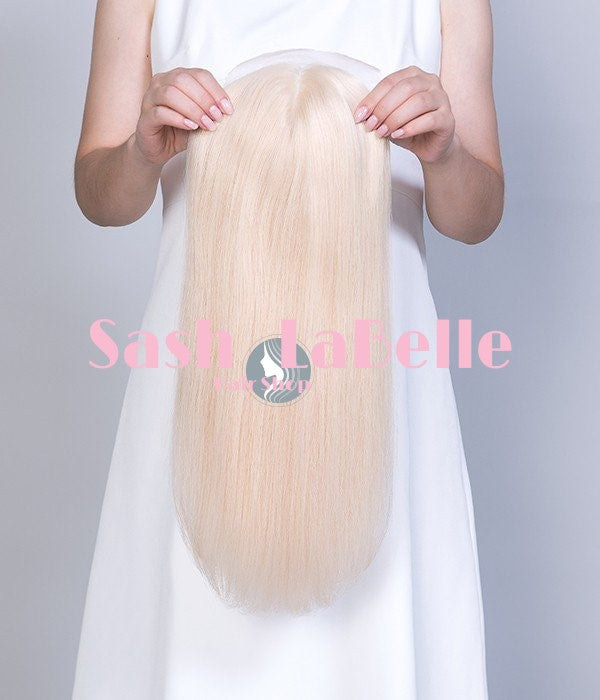 100% Remy Human Hair 5.5"X5.5"| Dirty Blonde Hair Topper Canada| Lace Front