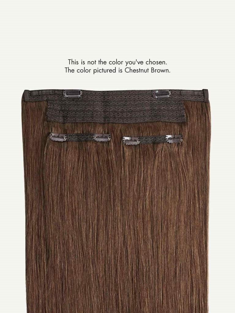 Invisible seamless Halo Extensions - Dark Brown Highlights - SashBeauty