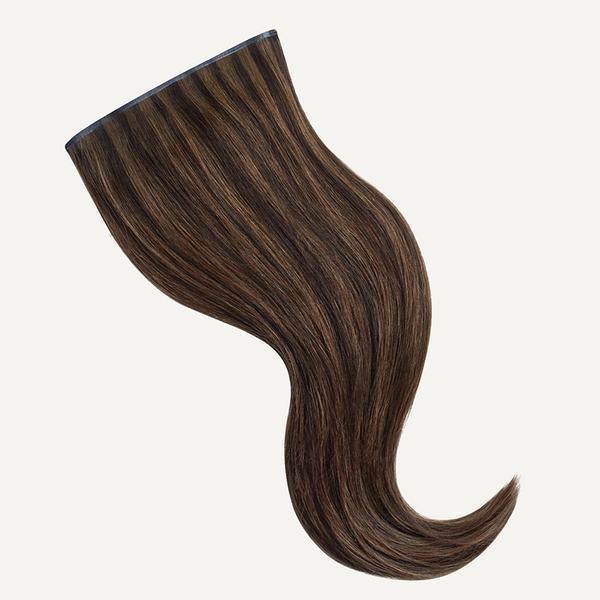 Invisible seamless Halo Extensions - Dark Brown Highlights - SashBeauty