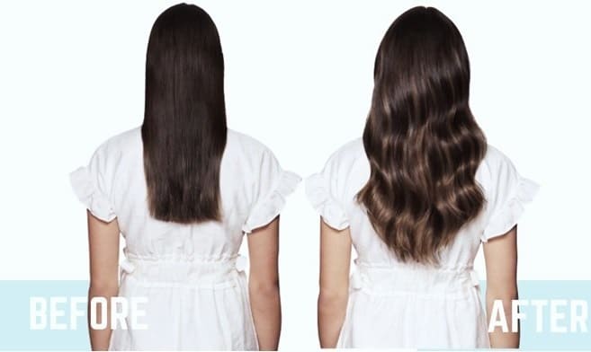 100% Remy Human Hair Halo Extensions - Dark Brown Highlights