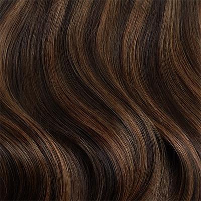 Invisible seamless Halo Extensions - Dark Brown Highlights - SashBeauty