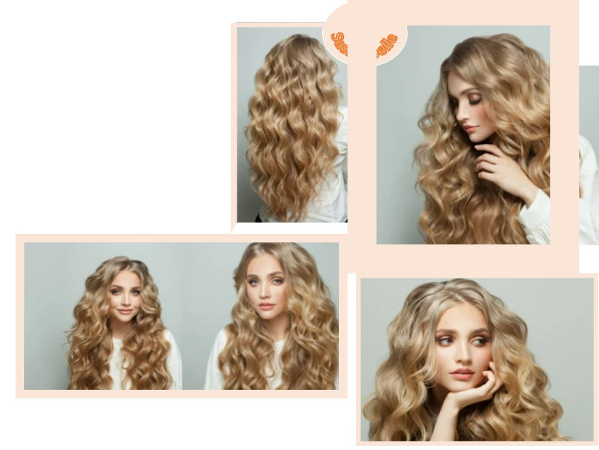 Halo Hair Extensions - Natural Blonde - 100% Remy Human Hair