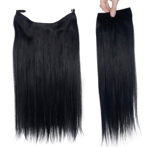 Invisible Seamless Halo Hair Extension - Off Black 22"-24" - SashBeauty