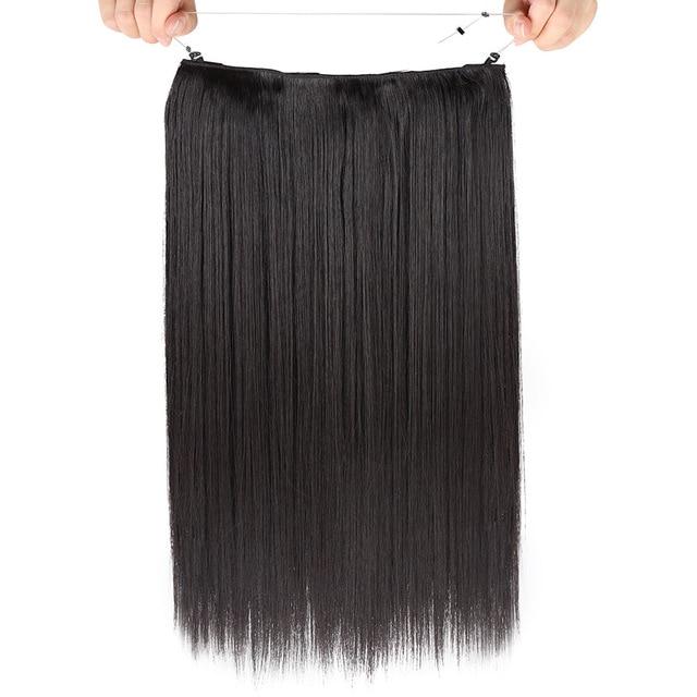Invisible Seamless Halo Hair Extension - Off Black 22"-24" - SashBeauty