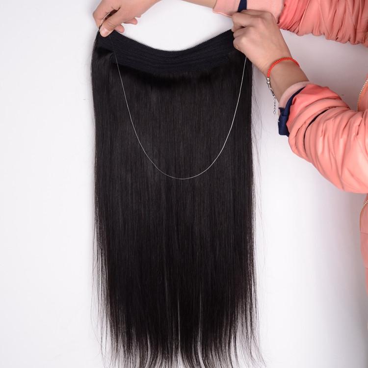 Invisible Seamless Halo Hair Extension - Off Black 22"-24" - SashBeauty