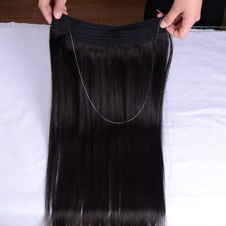 Invisible Seamless Halo Hair Extension - Off Black 22"-24" - SashBeauty